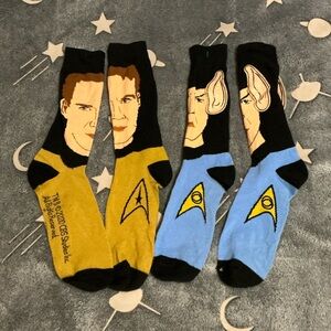 Star Trek Character Socks Set - Gold and Blue